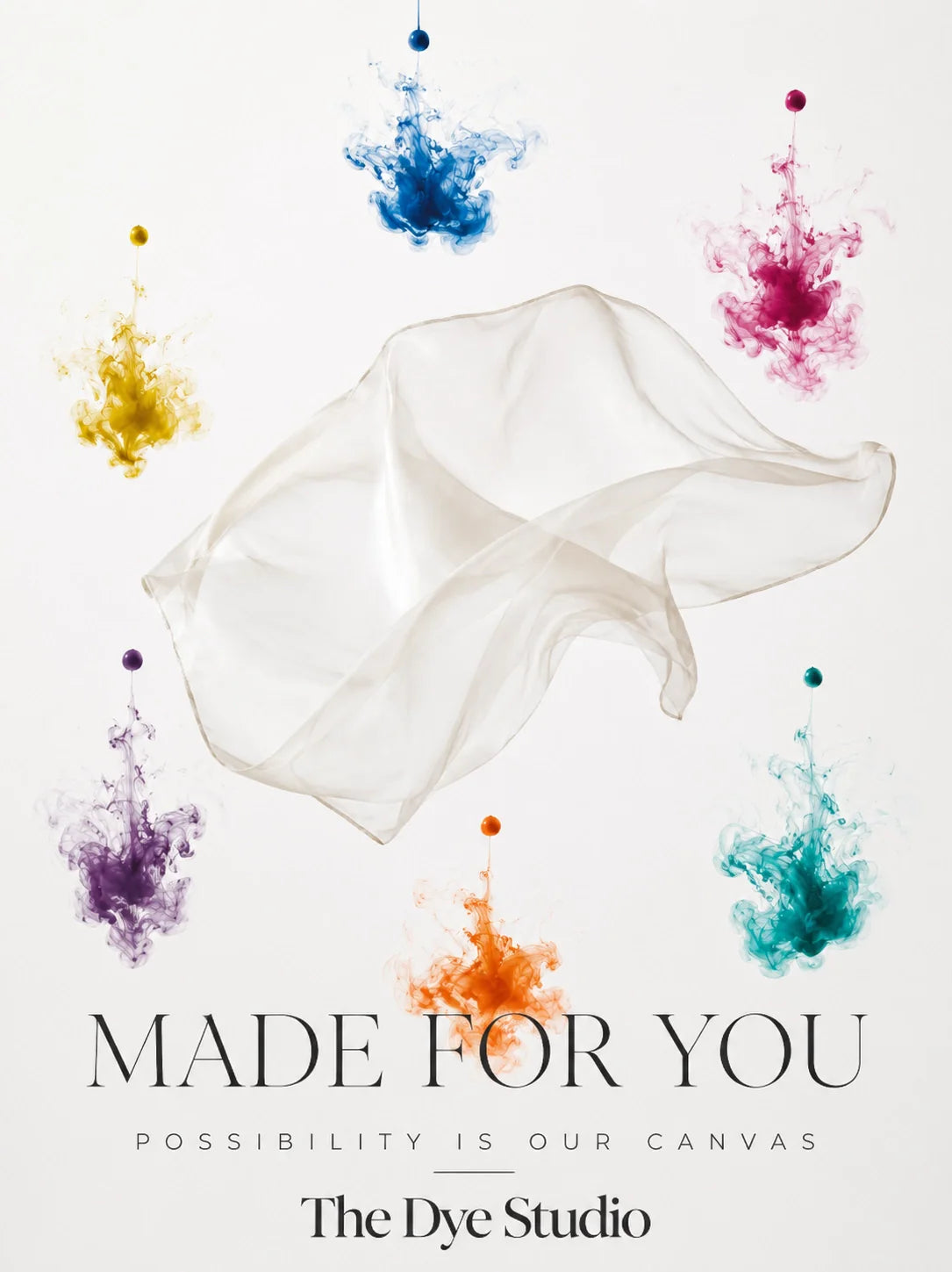 Custom hand-dyed silk