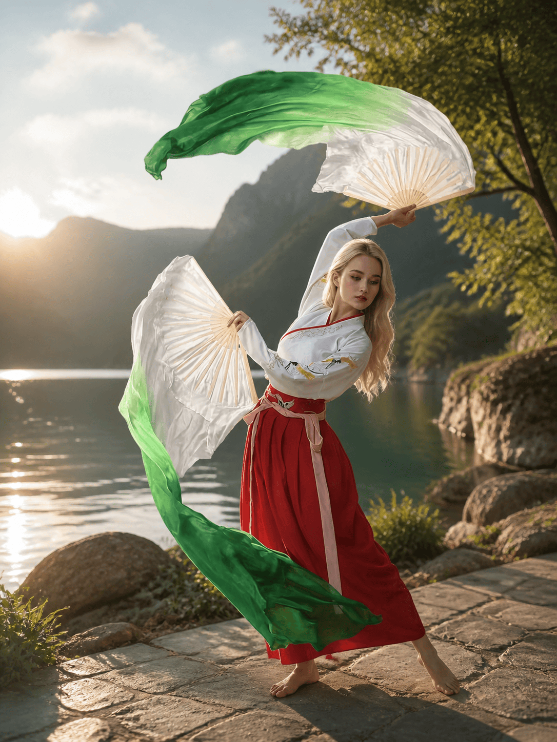 Handmade Silk Fan Veils