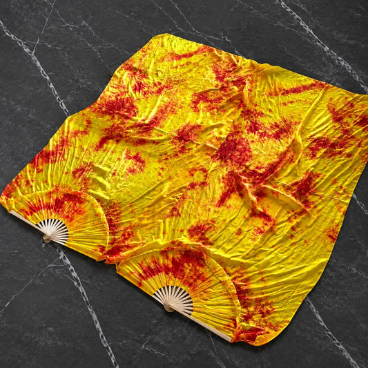 Mineral Color Springs Silk Fan Veils — one-of-one silk fan veils by LUMIVEIL, product image 1