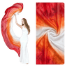 White & Red Silk Veil