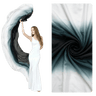 White & Black Silk Veil