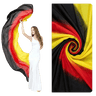 Black, Red & Yellow Silk Veil