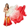 White & Red Silk Fan Veils