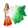 White & Green Silk Fan Veils