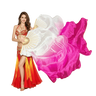 White & Pink Silk Fan Veils
