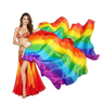 Rainbow Silk Fan Veils