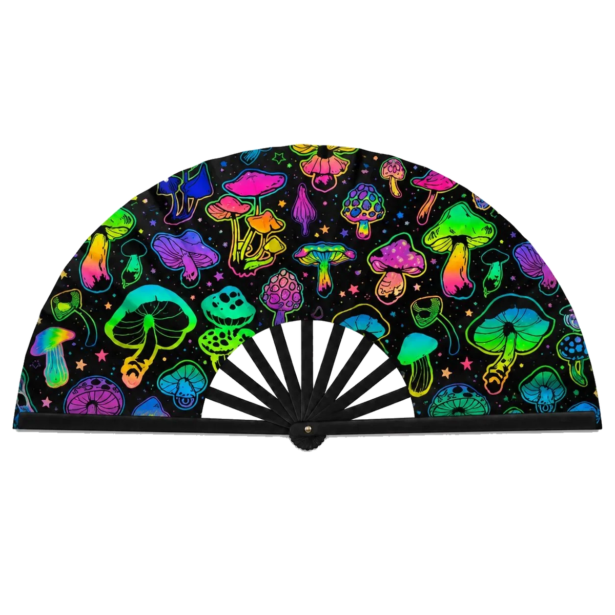Oversized Rave Folding Fan – 12 Festival Designs